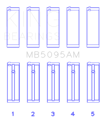 King Engine Bearings Toyota 1E/2E (1.3L) (Size STD) Performance Main Bearing Set