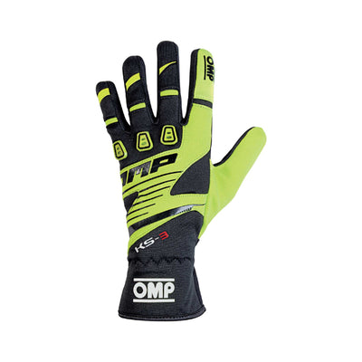 OMP KS-3 Gloves Yellow/Black - Size Xxs
