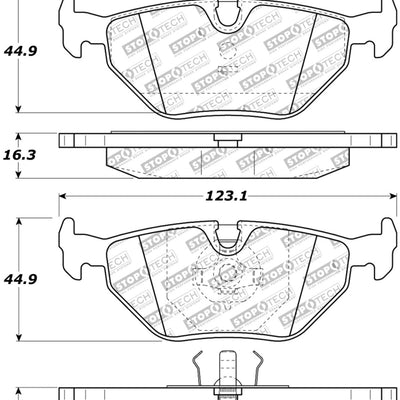 StopTech Street Touring 87-99 BMW M3 / 89-93 M5 Rear Street Touring Brake Pads