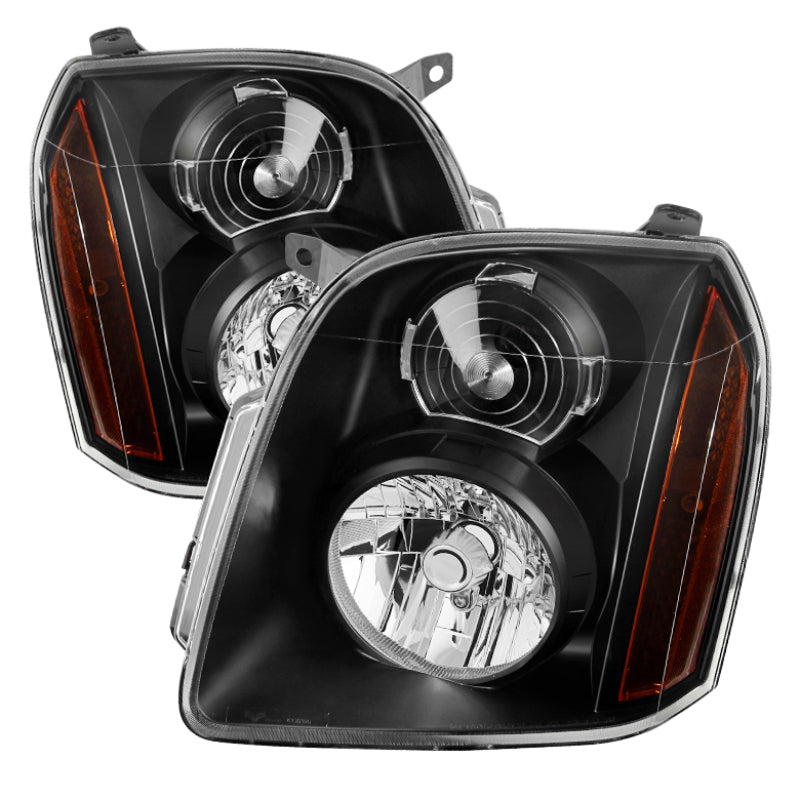 xTune GMC Yukon/Yukon Xl 07-14 Crystal Headlights Black HD-JH-GMCY07-AM-BK