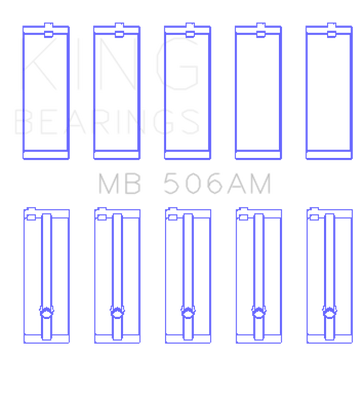 King Engine Bearings Toyota 22R Crankshaft Main Bearing Set